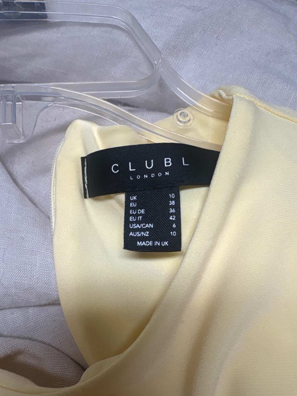Club L London Size 6 Outline Lemon Maxi Dress With Pleated Skirt - Picture 3 of 3